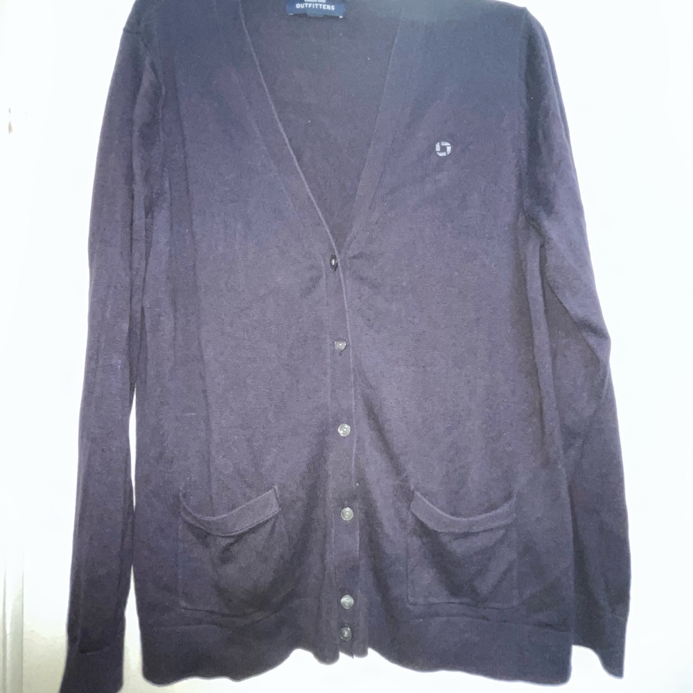 Lands' End Women's Black Cardigan Sweater